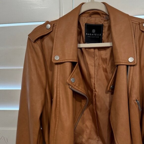 Bagatelle Brown Leather Jacket - Picture 4 of 7